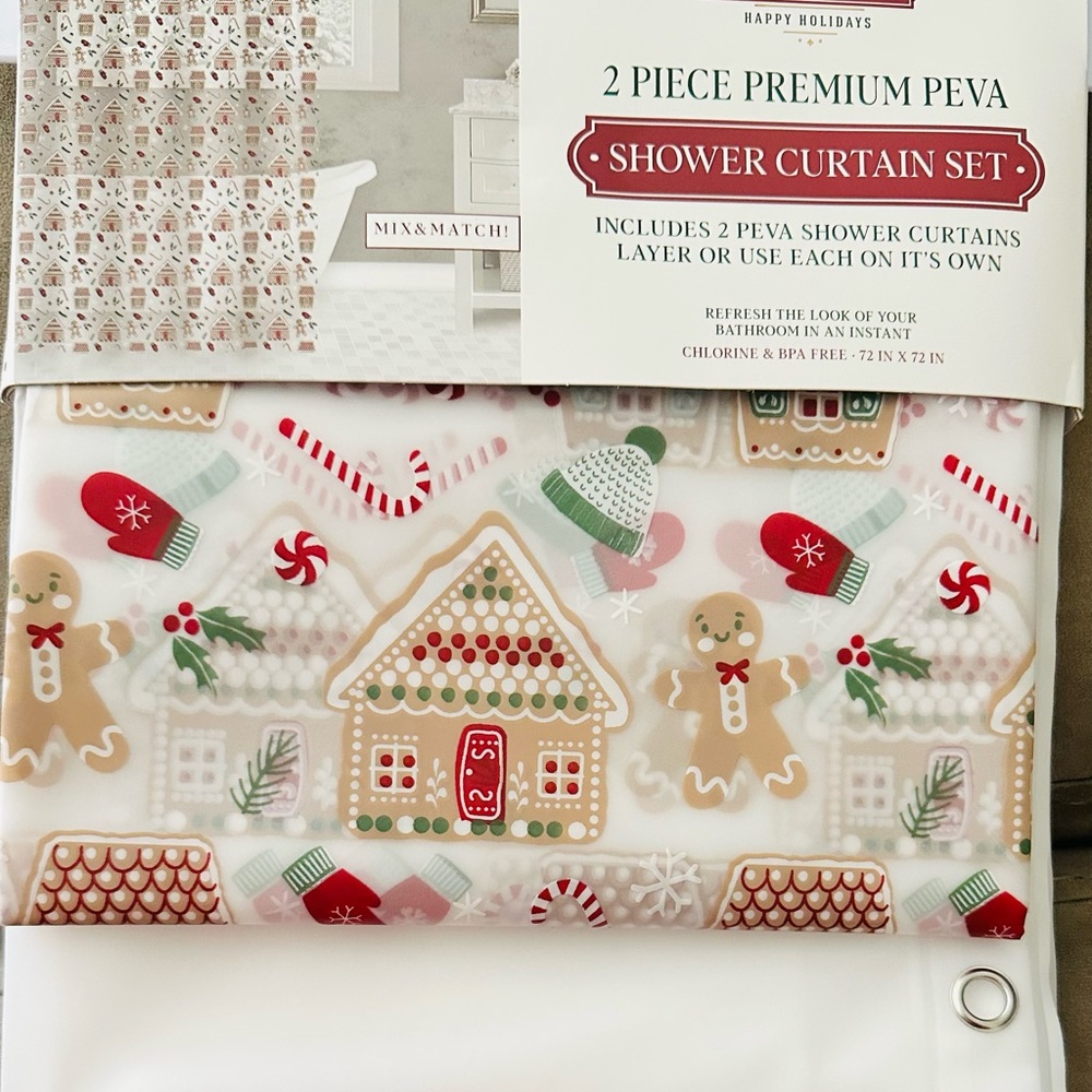 Set of mix and match shower curtain set